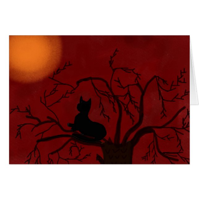 黒猫の監視月 (正面横)