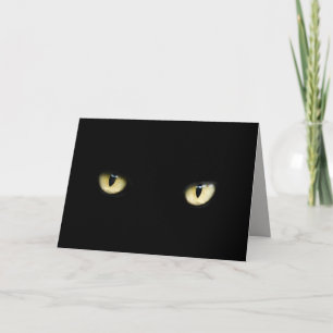 黒猫の目のグリーティングカード カード