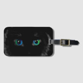 黒猫の目のラゲッジタグ – カスタマイズ可能 ラゲッジタグ (正面横)