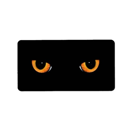 黒猫の目の住所ラベル ラベル (正面)