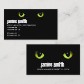 黒猫の目の緑 名刺 (正面/裏面)