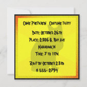 黒猫の目白熱［赤熱］光を放つつき –  招待状 (裏面)