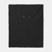 黒猫の目 フリースブランケット (正面)