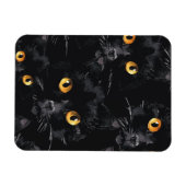 黒猫の目 マグネット (横)