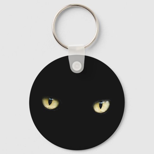 黒猫の目 | Cat Eyeマクロ キーホルダー (正面)