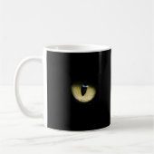 黒猫の目 | Cat Eyeマクロ コーヒーマグカップ (左)