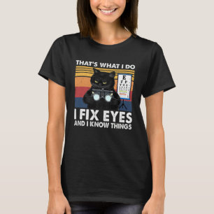 黒猫の眼鏡士 それが私のすること 眼科医 Tシャツ