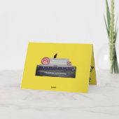 黒猫の着席のカスタムな誕生日の掲示板 カード (裏面)