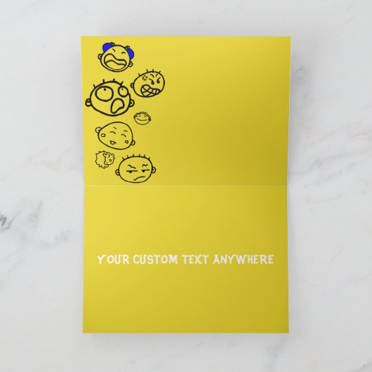 黒猫の着席のカスタムな誕生日の掲示板 カード (内部)