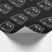 黒猫の砂糖のスカル ラッピングペーパー (角)