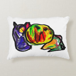 黒猫の秋の待ち アクセントクッション