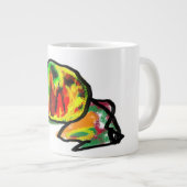 黒猫の秋の待ち ジャンボコーヒーマグカップ (正面右)