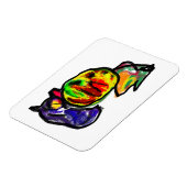 黒猫の秋の待ち マグネット (左側)