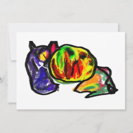 黒猫の秋の待ち 招待状