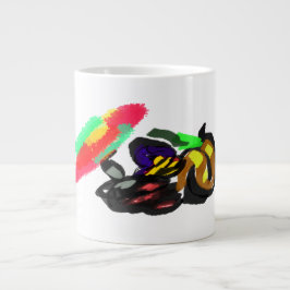 黒猫の秋の輝き ジャンボコーヒーマグカップ