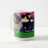 黒猫の秋茶 コーヒーマグカップ (正面左)