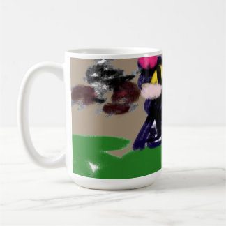 黒猫の秋茶 コーヒーマグカップ