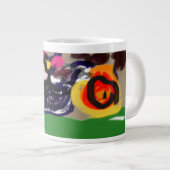 黒猫の秋茶 ジャンボコーヒーマグカップ (正面右)