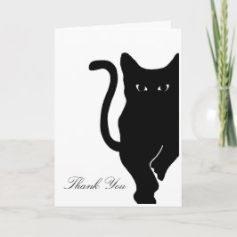 黒猫の結婚式は感謝していしています サンキューカード