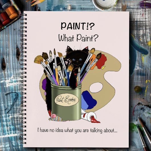 黒猫の絵筆入れ 芸術 猫 ピンク ノートブック