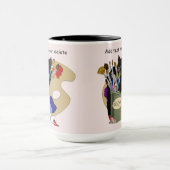 黒猫の絵筆入れ 芸術 猫 ピンク マグカップ (中央)
