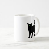 黒猫の緑の瞳 コーヒーマグカップ (正面右)