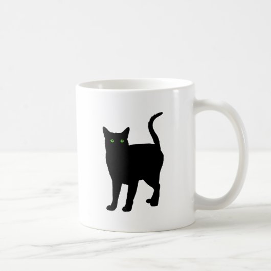 黒猫の緑の瞳 コーヒーマグカップ (右)