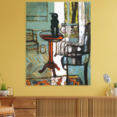 黒猫の緑の窓 キャンバスプリント (インサイチュ (リビング))