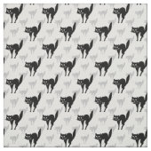 黒猫の繰り返しパターンデザイン ファブリック (見本)