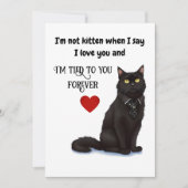 黒猫の美しい最高のパパ永遠の父の日カード 招待状 (正面)