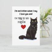 黒猫の美しい最高のパパ永遠の父の日カード 招待状 (スタンド正面)