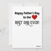 黒猫の美しい最高のパパ永遠の父の日カード 招待状 (裏面)