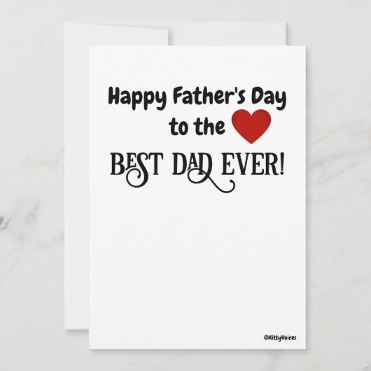 黒猫の美しい最高のパパ永遠の父の日カード 招待状 (裏面)