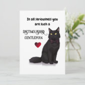 黒猫の美しい最高のパパ永遠の父の日カード 招待状 (スタンド正面)