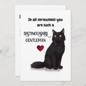 黒猫の美しい最高のパパ永遠の父の日カード 招待状 (正面/裏面)