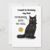 黒猫の美しい最高のパパ永遠の父の日カード 招待状 (正面)