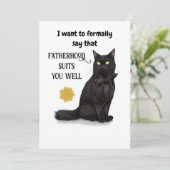 黒猫の美しい最高のパパ永遠の父の日カード 招待状 (スタンド正面)