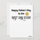 黒猫の美しい最高のパパ永遠の父の日カード 招待状 (裏面)