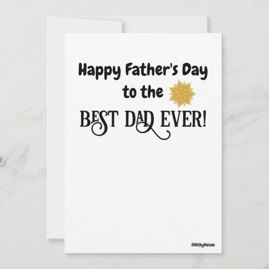 黒猫の美しい最高のパパ永遠の父の日カード 招待状 (裏面)