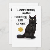 黒猫の美しい最高のパパ永遠の父の日カード 招待状 (正面/裏面)