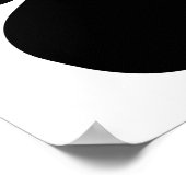 黒猫の肉球の形 ポスター (角)