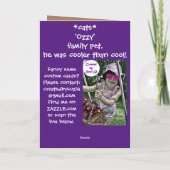 黒猫の肌寒いカード カード (裏面)