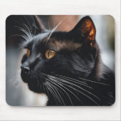 黒猫の肖像画 マウスパッド (正面)