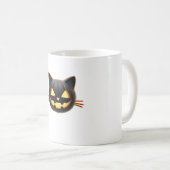 黒猫の自転車ブラック猫アートクラシックT志 コーヒーマグカップ (正面右)