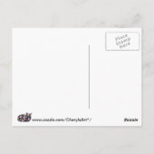 黒猫の花を植える猫はハガキ食べが使える ポストカード (裏面)