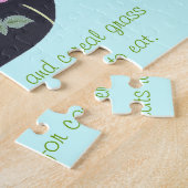 黒猫の花を植える猫は食べパズル ジグソーパズル (側面)