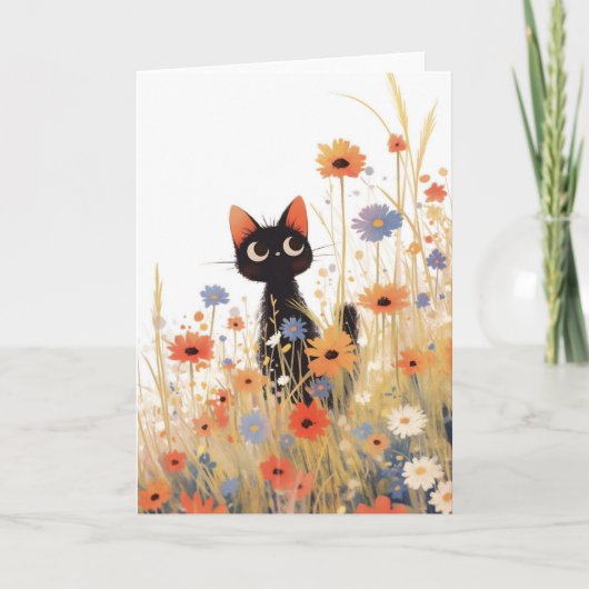 黒猫の花畑リトリート カード (正面)
