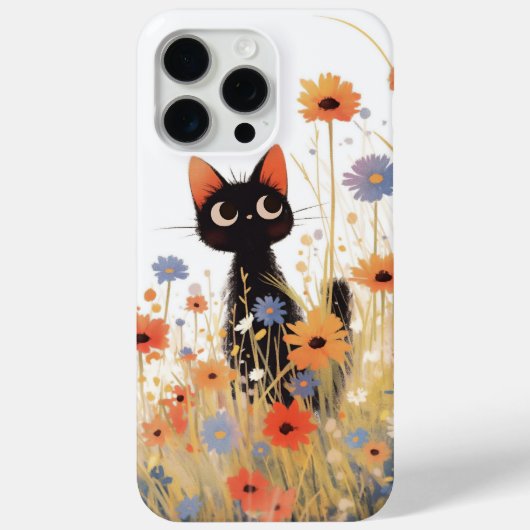 黒猫の花畑リトリート Case-Mate iPhoneケース (裏面)