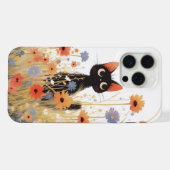 黒猫の花畑リトリート iPhoneケース (裏面横)