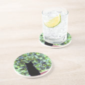 黒猫の芸術、窓の猫 コースター (側面)